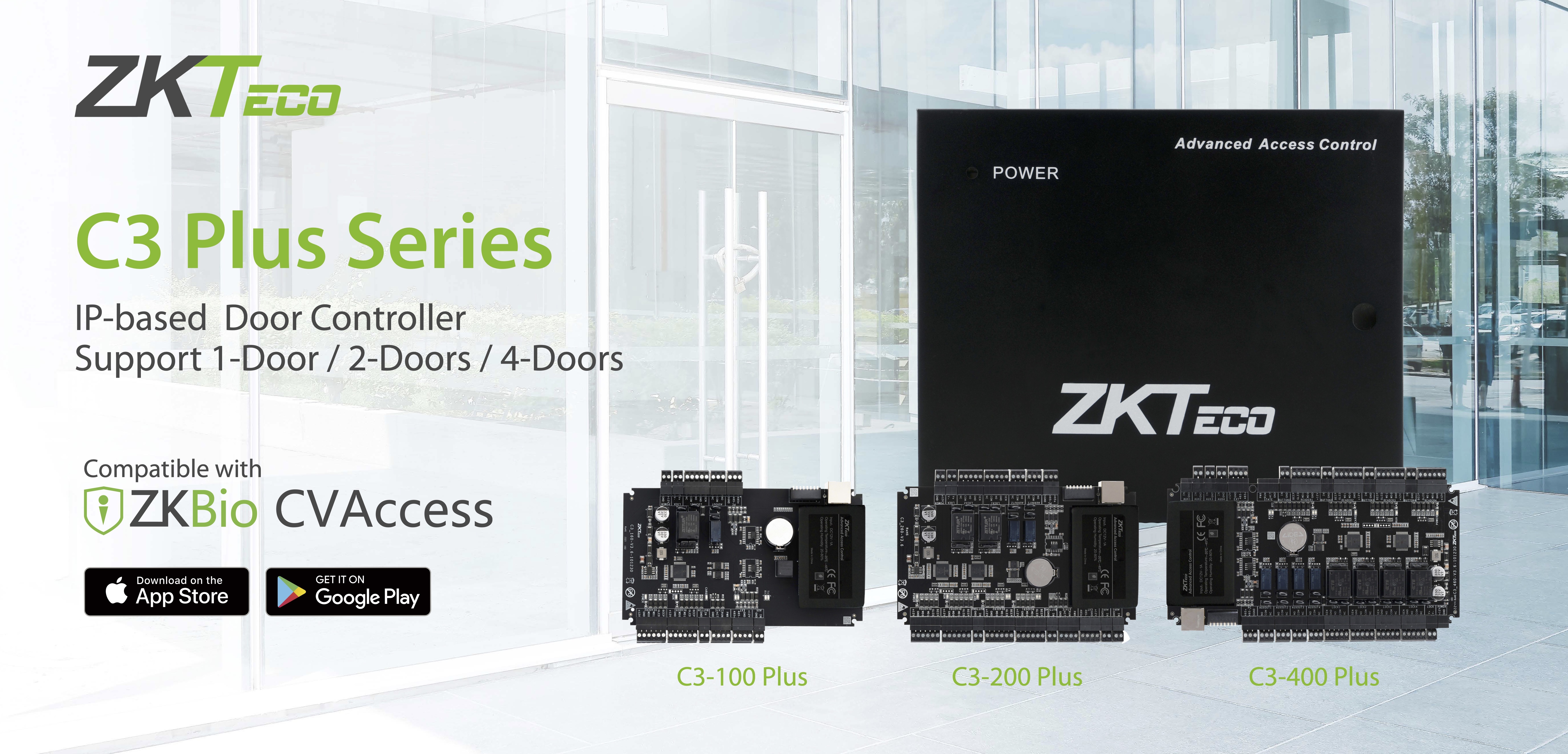 ZKTeco (TEMID) представляет новую серию IP-контроллеров C3 Plus для контроля доступа