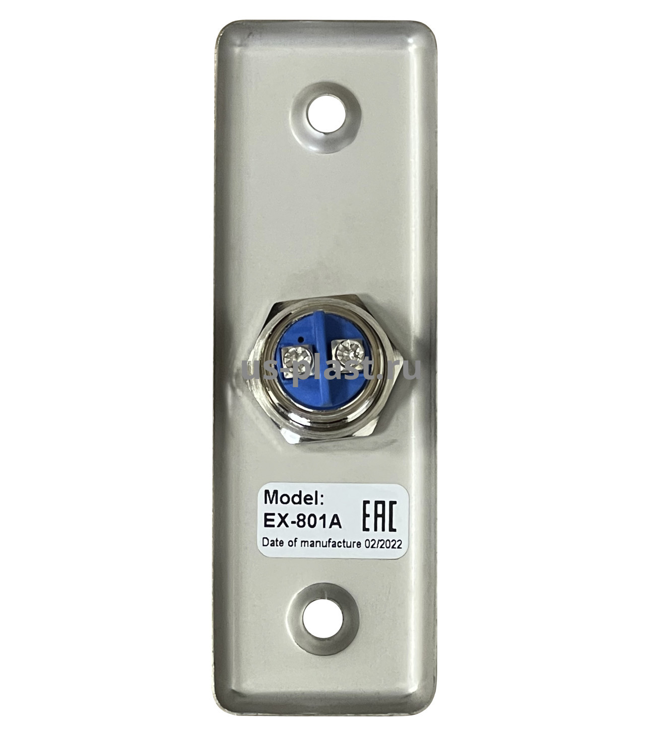 ZKTeco EX-801A, врезная металлическая кнопка выхода. Фото N2