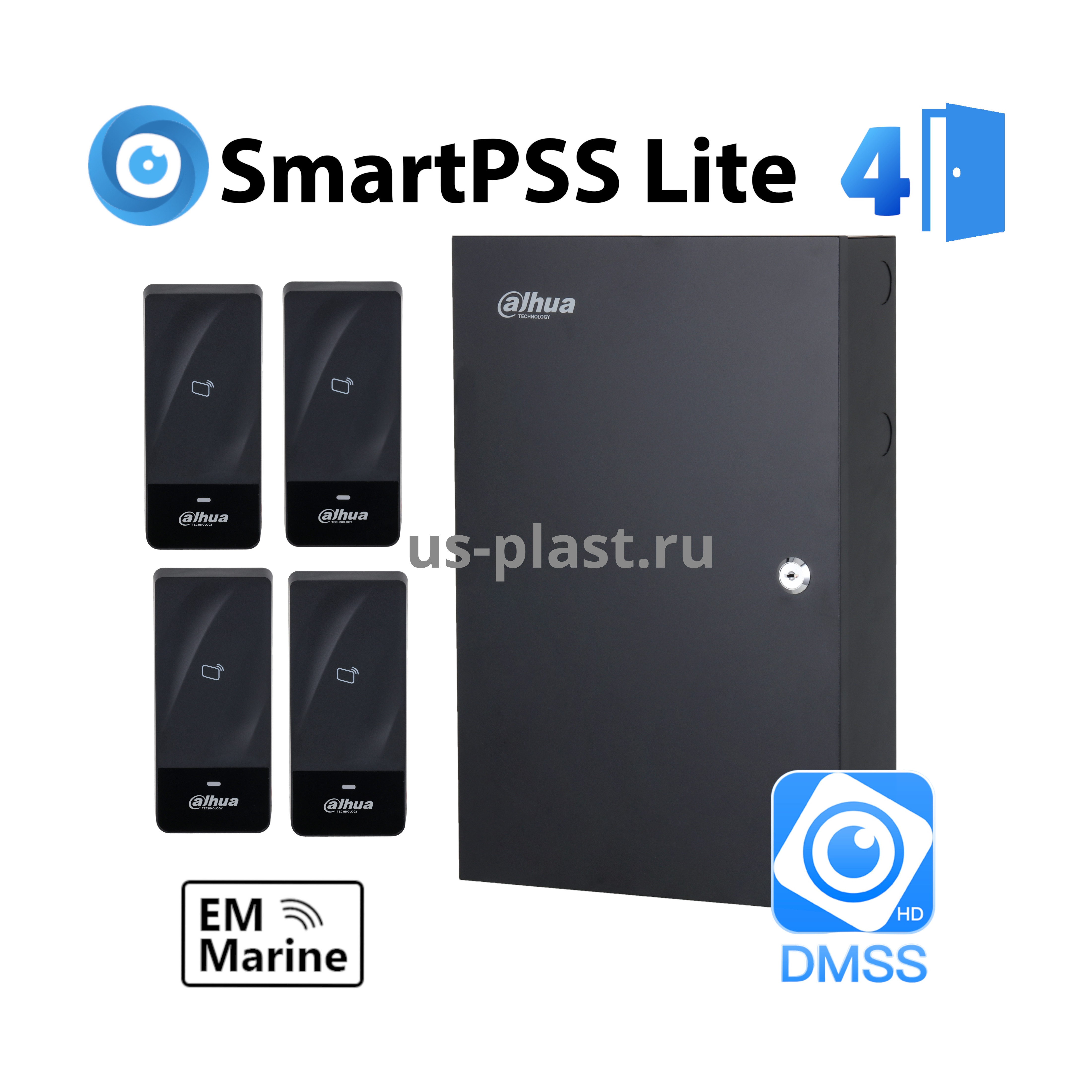 Dahua ACS-TA-4D KIT (EM) комплект СКУД на 4 двери с учетом рабочего времени по картам