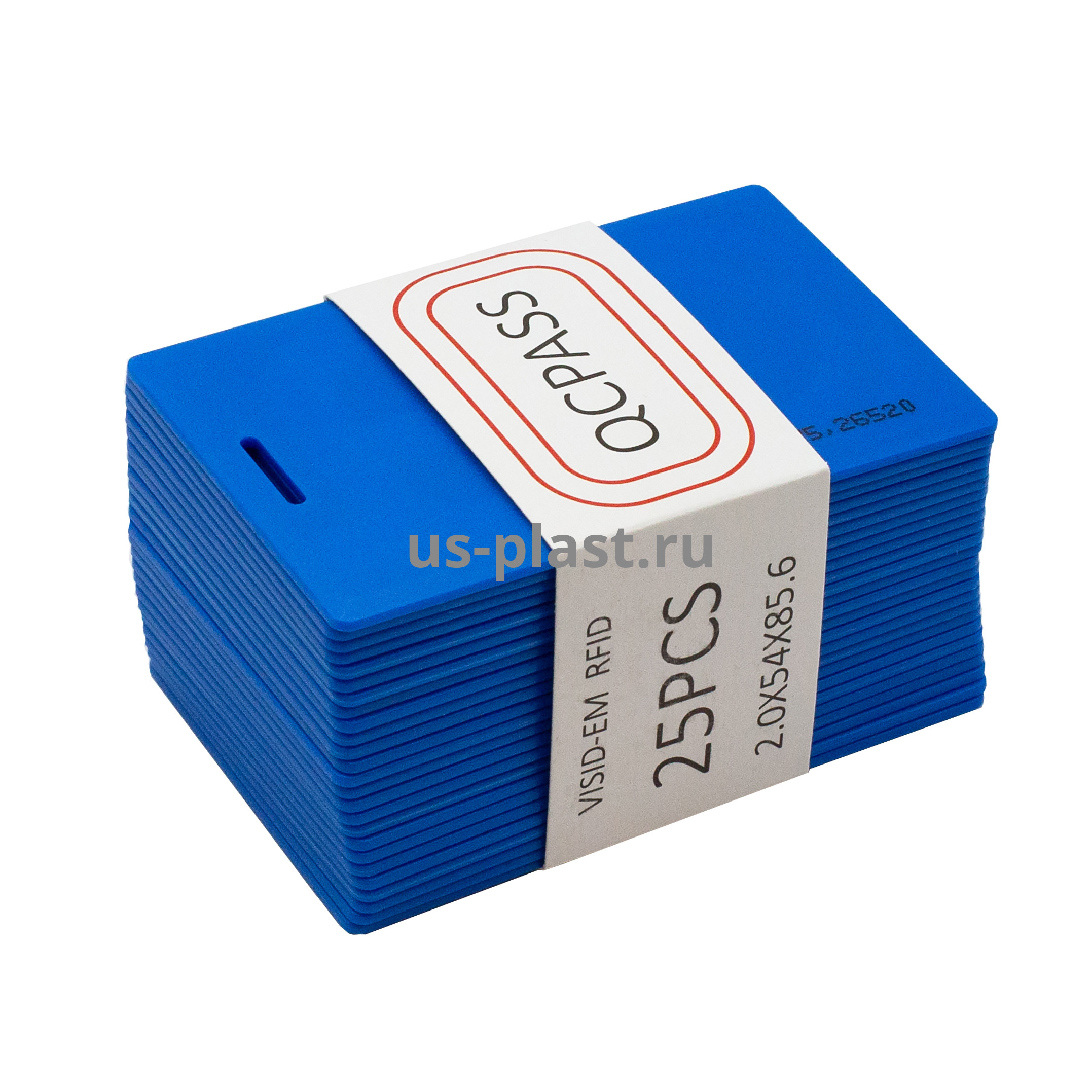 RFID карта EM-Marine Clamshell BLUE (толстая) с номером. Фото N2