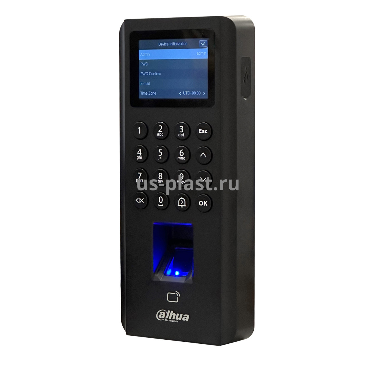 Dahua DHI-ASI2212J-PW (MF) (Wi-Fi) PoE, автономный контроллер со считывателем отпечатков пальцев и карт Mifare и клавиатурой