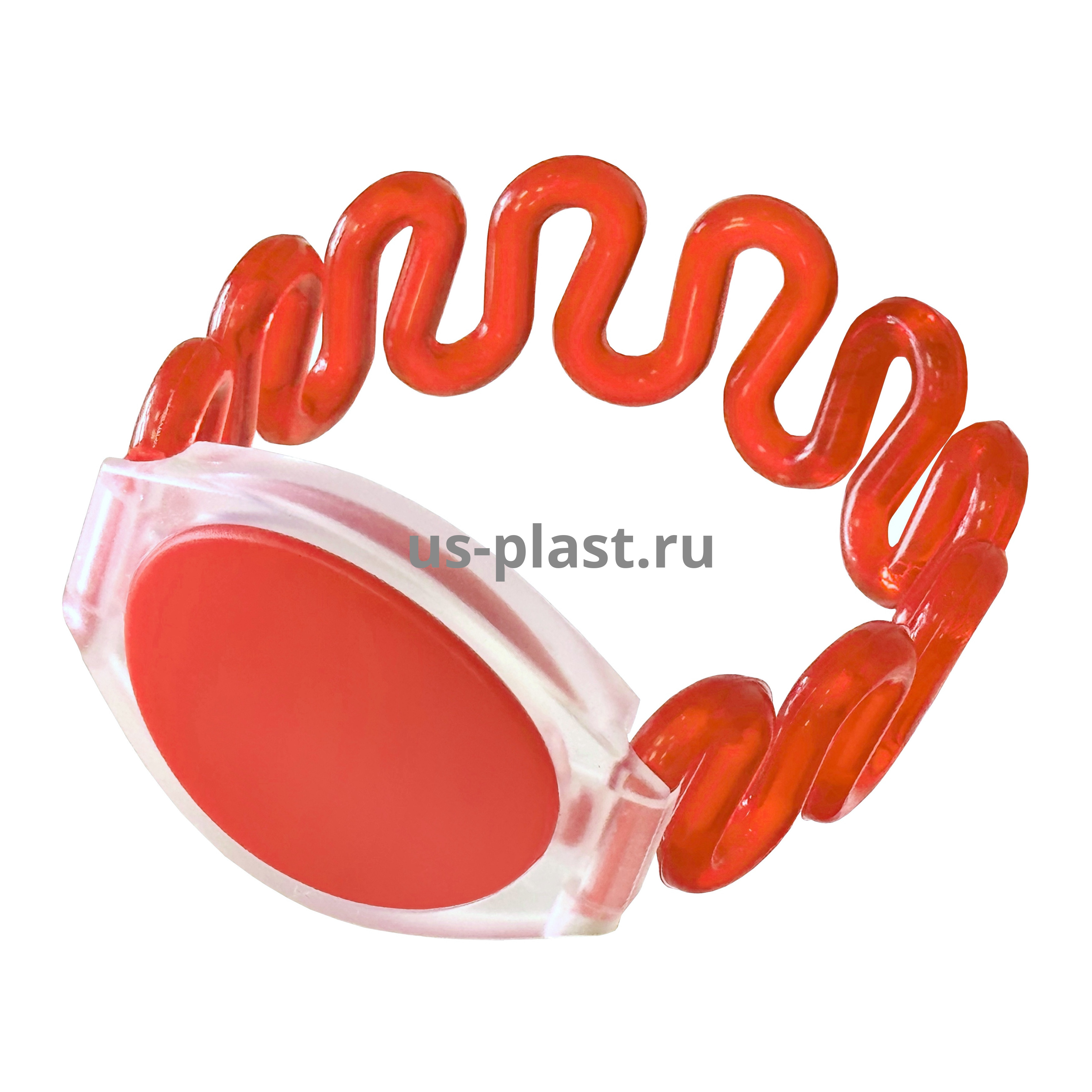 Пружинный RFID браслет EM-Marine (КРАСНЫЙ) диаметр 65 мм
