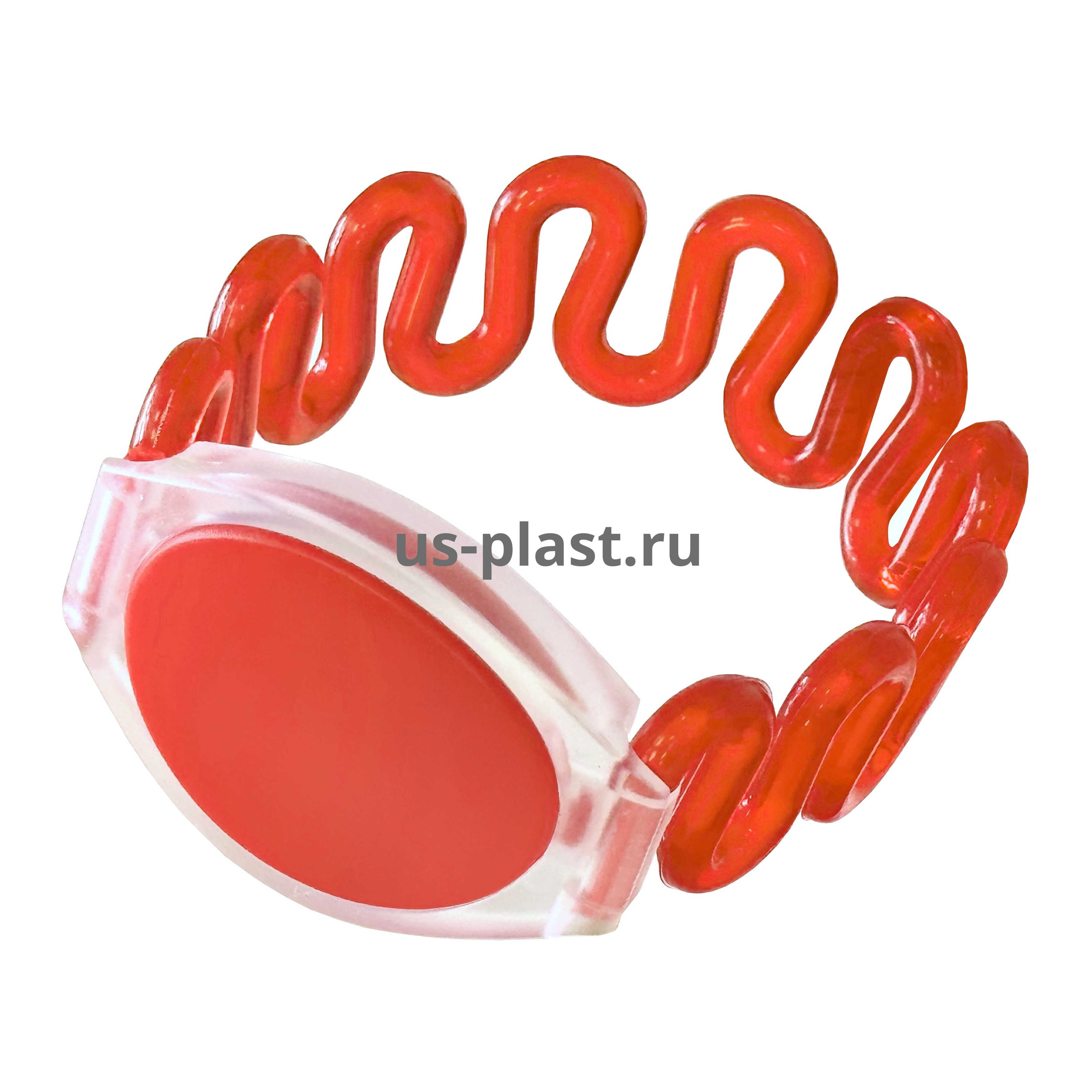 Пружинный RFID браслет EM-Marine (КРАСНЫЙ) диаметр 65 мм