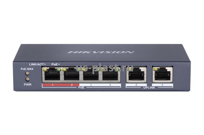 Hikvision DS-3E0106P-E/M неуправляемый PoE-коммутатор
