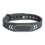 Силиконовый RFID браслет MIFARE (SPORT) СЕРЫЙ, с застежкой