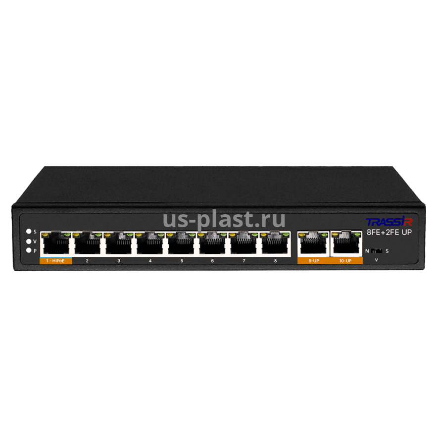 TRASSIR TR-NS1110-120-8POE неуправляемый PoE-коммутатор