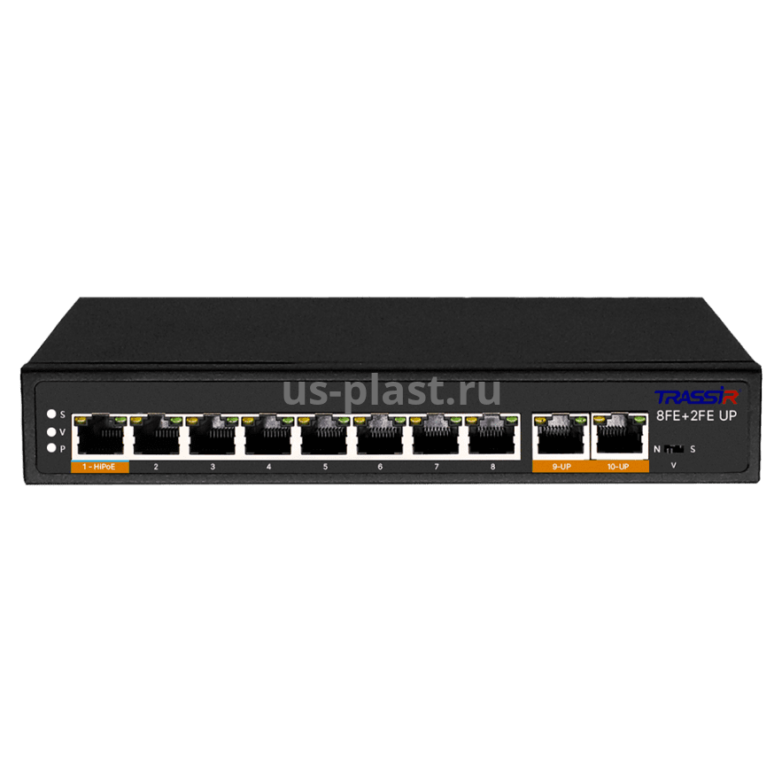 TRASSIR TR-NS1110-120-8POE неуправляемый PoE-коммутатор