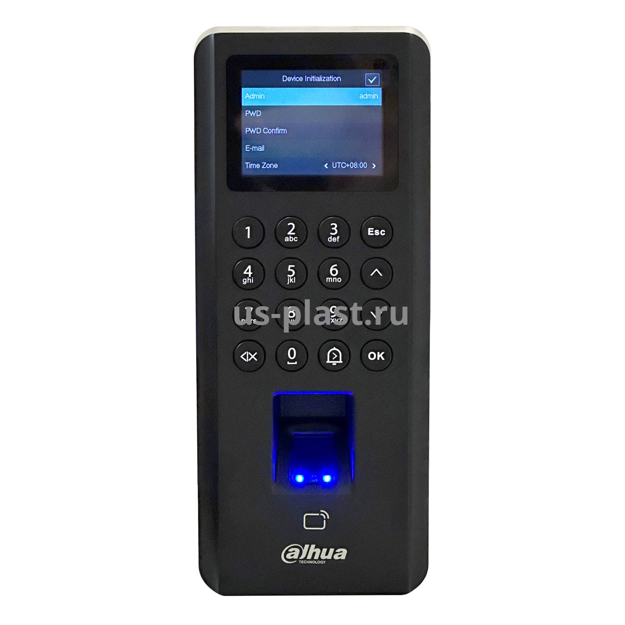 Dahua DHI-ASI2212J-PW (MF) (Wi-Fi) PoE, автономный контроллер со считывателем отпечатков пальцев и карт Mifare и клавиатурой. Фото N2