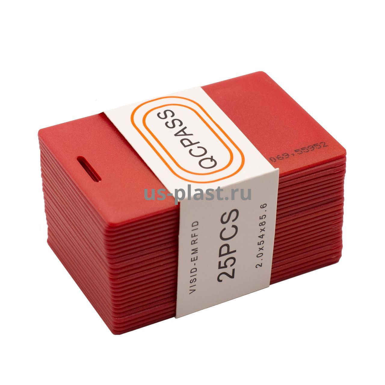 RFID карта EM-Marine Clamshell RED (толстая) с номером. Фото N2