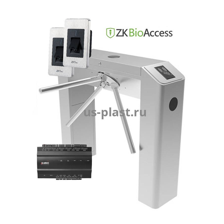 Комплект СКУД TS200/FP KIT 1 с учетом рабочего времени (турникет с отпечатком пальца)