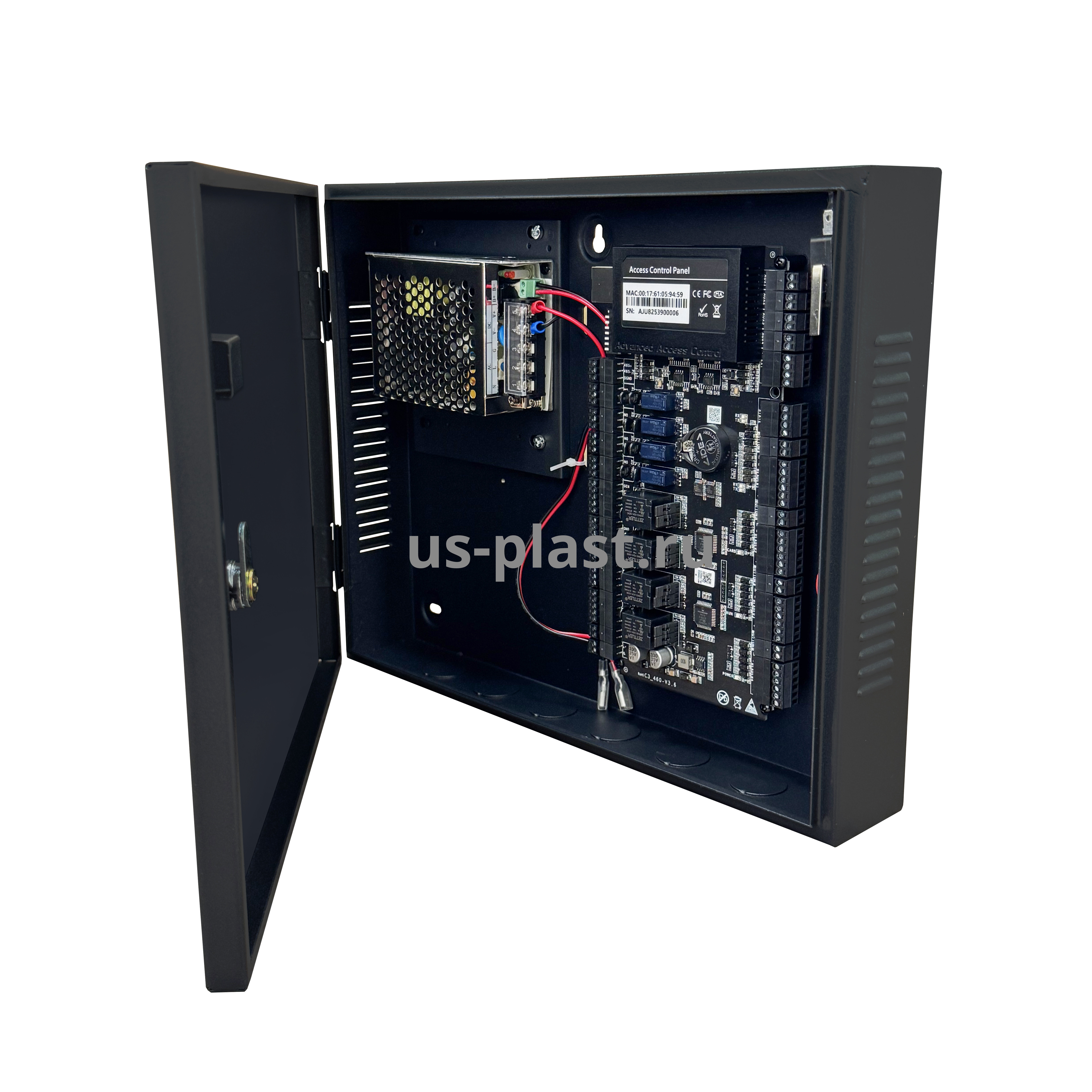 ZKTeco (TEMID) C3-400 Plus Package B, сетевой контроллер СКУД для двух дверей в монтажном боксе. Фото N3