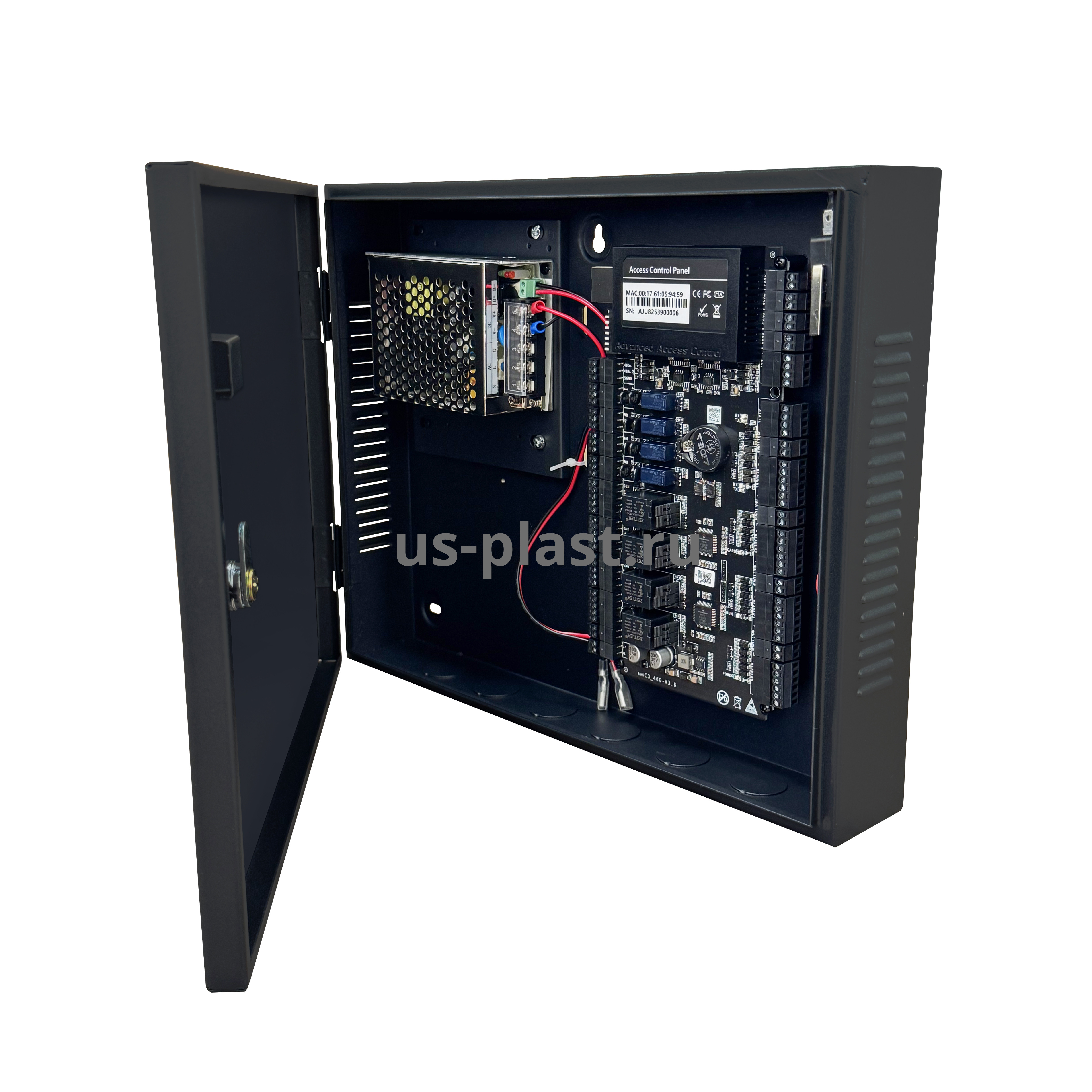 ZKTeco (TEMID) C3-400 Plus Package B, сетевой контроллер СКУД для двух дверей в монтажном боксе. Фото N3