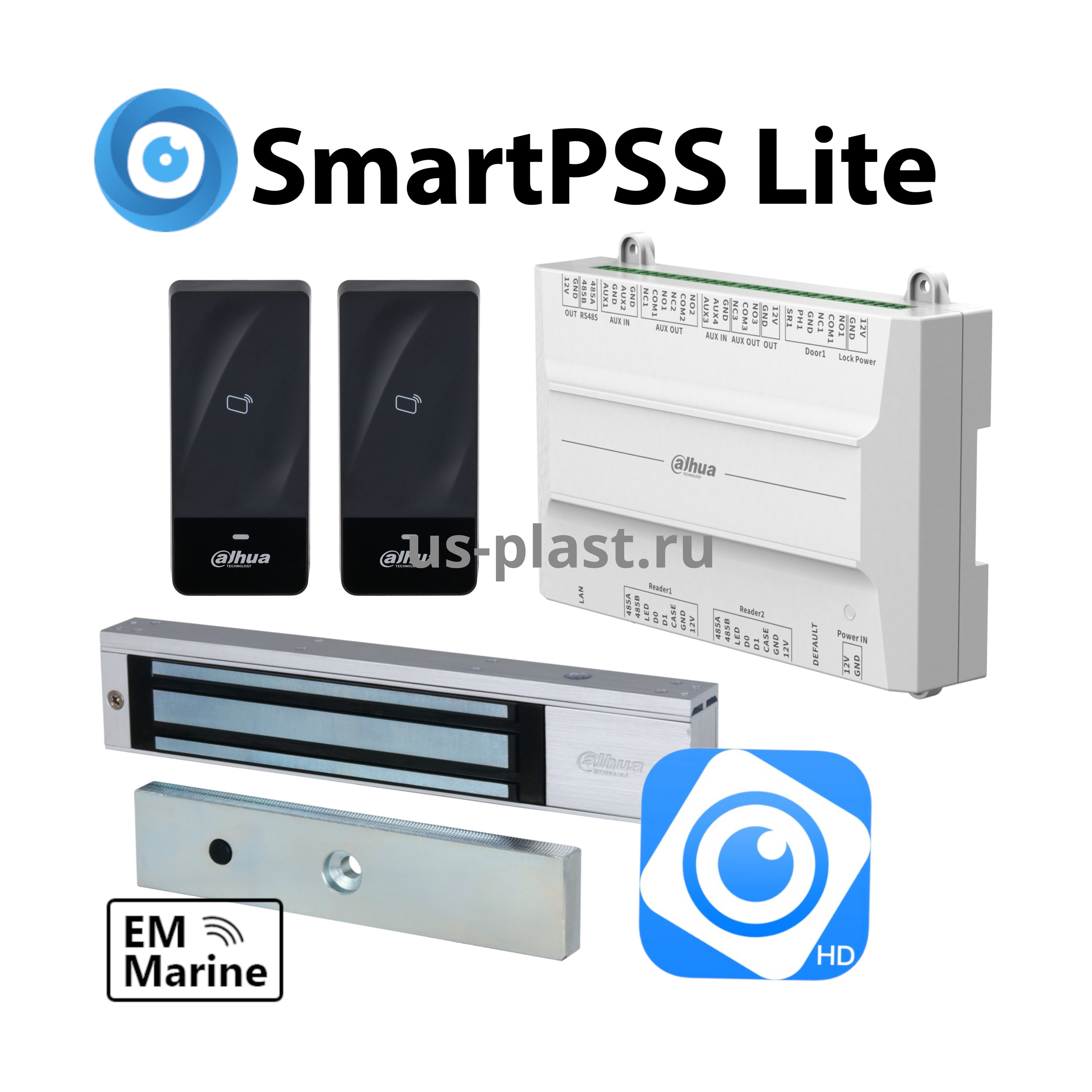 Dahua ACS-S1-TA KIT (EM) комплект СКУД на 1 дверь с учетом рабочего времени по картам