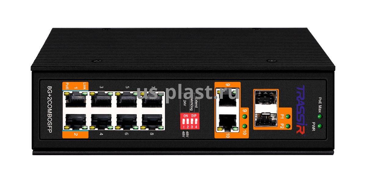 TRASSIR TR-NS15122S-300-8POE неуправляемый PoE-коммутатор