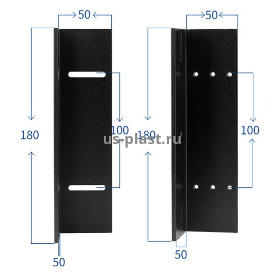 ZB-600 (Black) крепление Z-образное для электромагнитного замка. Фото N2
