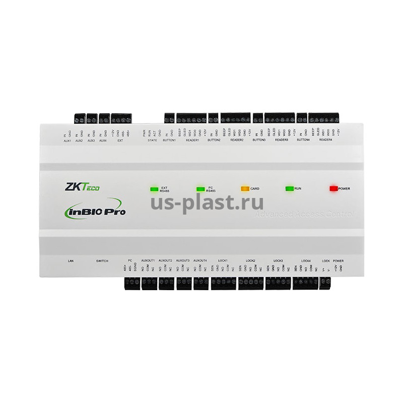 ZKTeco InBio460 Pro, биометрический сетевой контроллер на 4 точки доступа