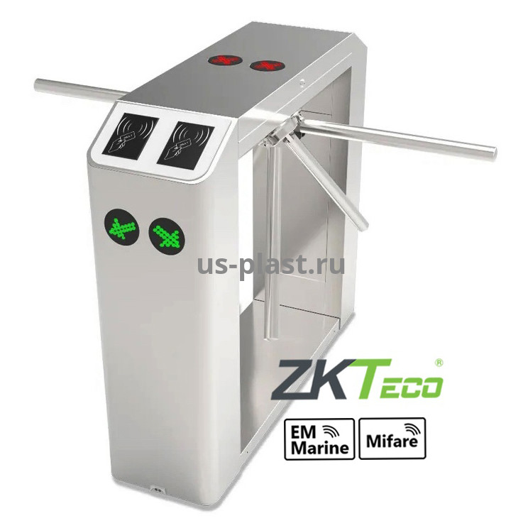 ZKTeco TS2211 [EM/MF] двухпроходной турникет-трипод (электронная проходная) с контроллером и считывателями RFID карт