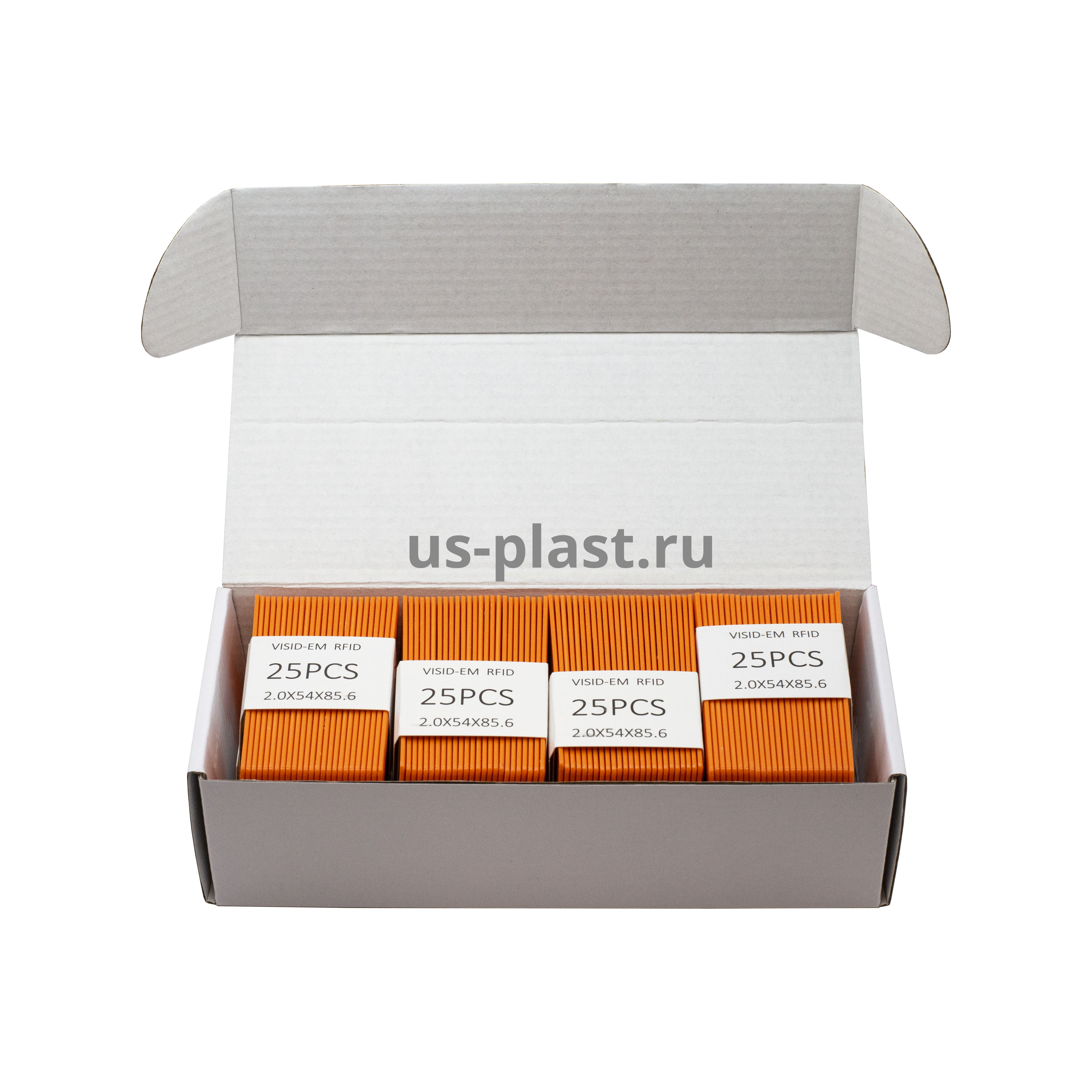 RFID карта EM-Marine Clamshell ORANGE (толстая) с номером. Фото N4