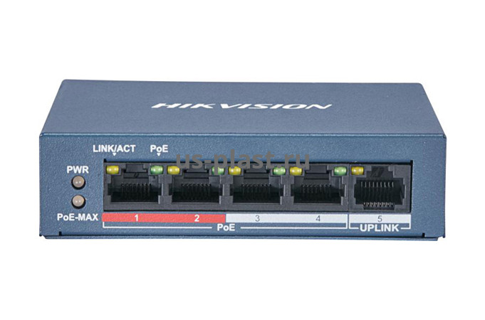 Hikvision DS-3E0105P-E/M (B) неуправляемый PoE-коммутатор
