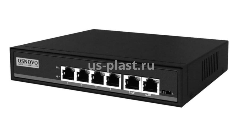OSNOVO SW-20600/A (80W), неуправляемый PoE-коммутатор