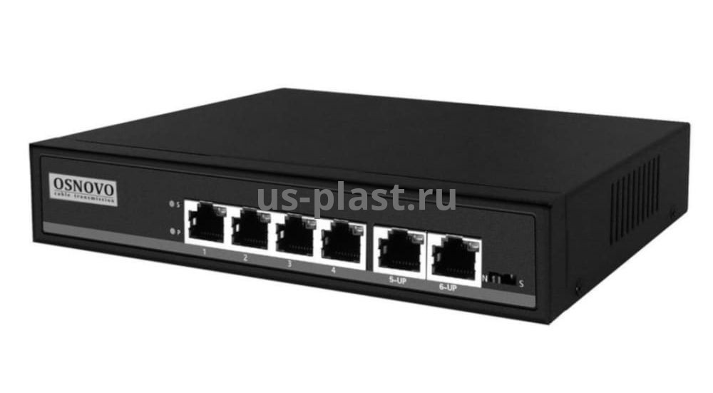 OSNOVO SW-20600/A (80W), неуправляемый PoE-коммутатор