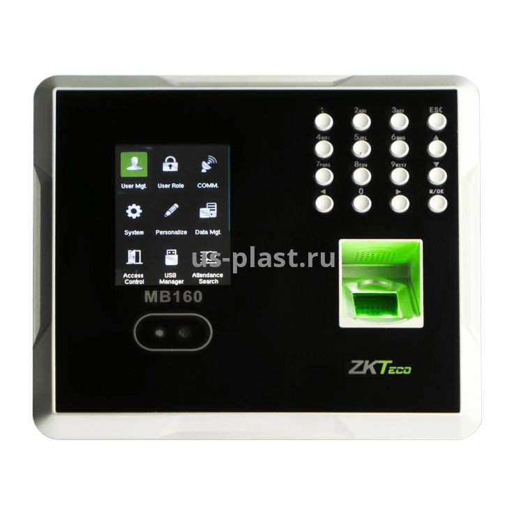 ZKTeco MB160 [EM] [Wi-Fi] ADMS, биометрический терминал с идентификацией по лицу, отпечатку пальца и карте EM-Marine. Фото N2