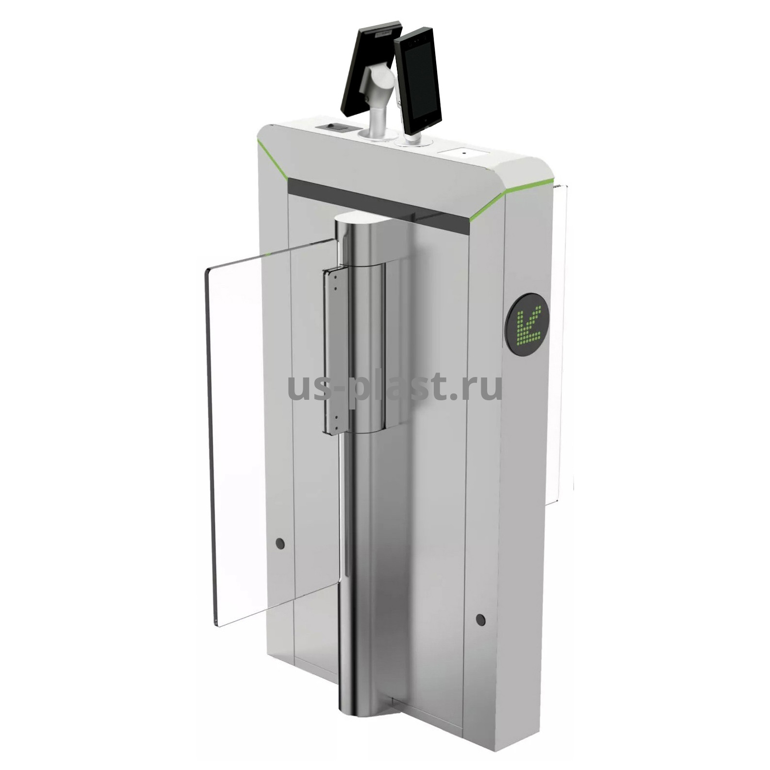 ZKTeco Mars-S120(FACE) двухпроходной распашной биометрический турникет с распознаванием лиц. Фото N2