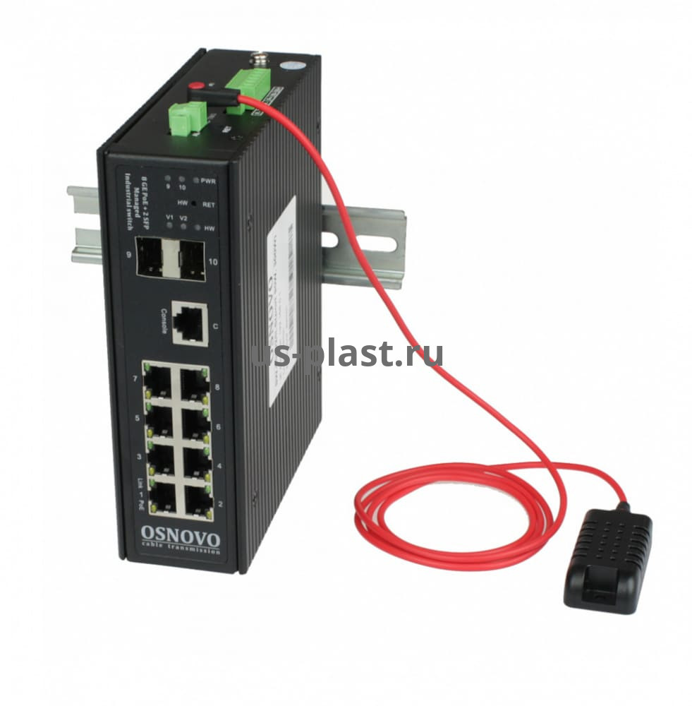 OSNOVO SW-80802/ILS(port 90W, 300W), управляемый PoE-коммутатор