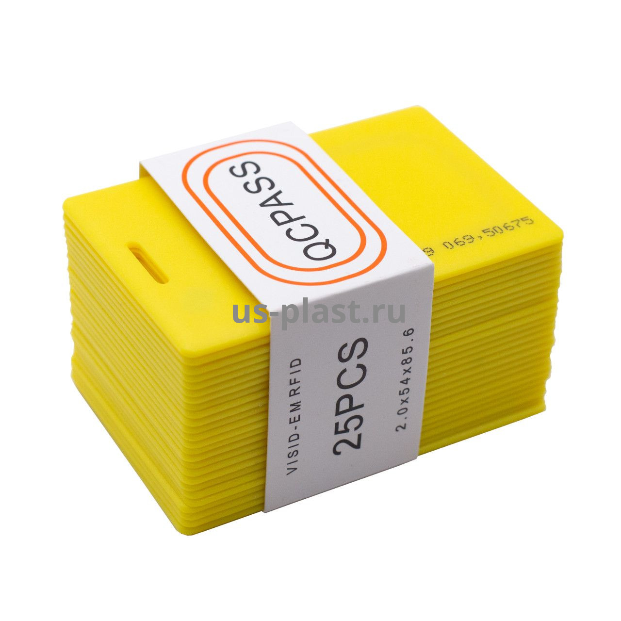 RFID карта EM-Marine Clamshell YELLOW (толстая) с номером. Фото N2