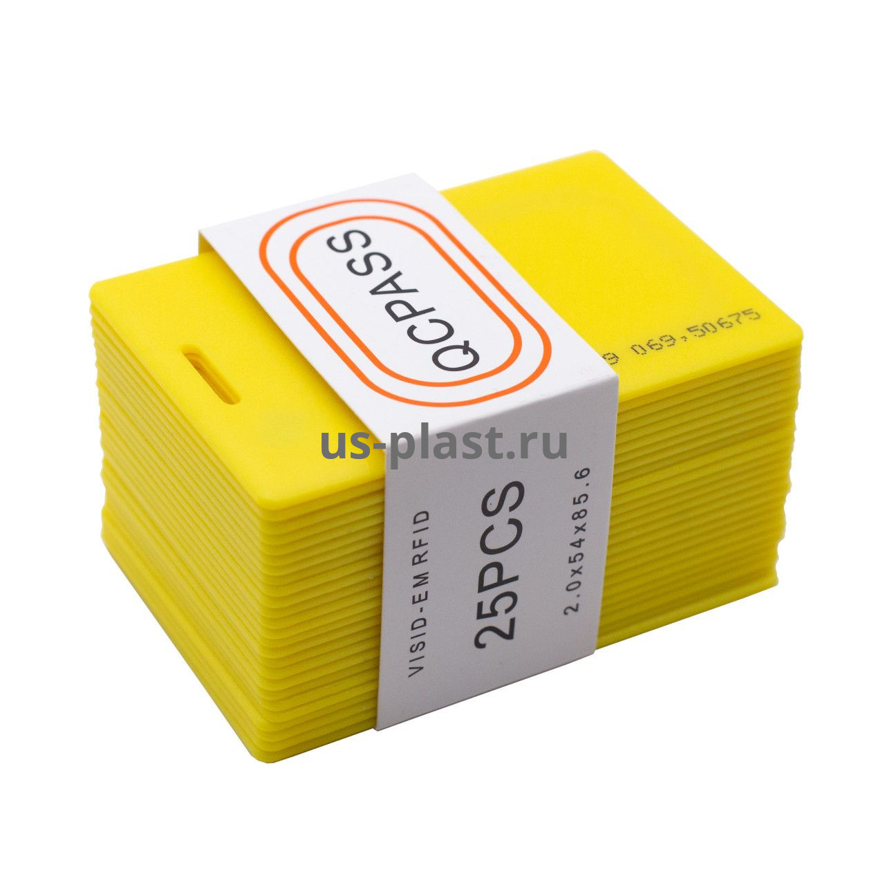 RFID карта EM-Marine Clamshell YELLOW (толстая) с номером. Фото N2