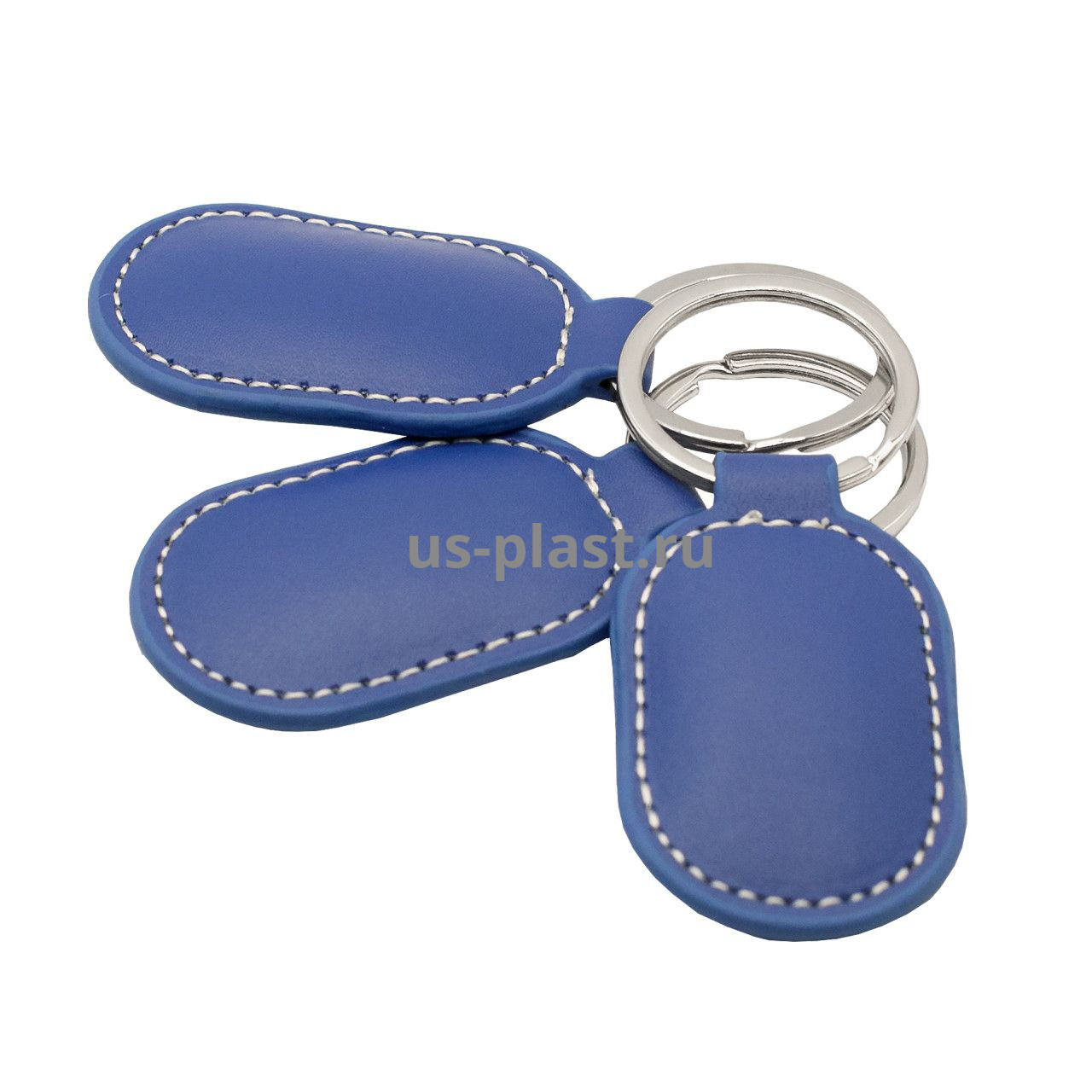 Кожаный RFID брелок MIFARE 1K "CLASSIC" СИНИЙ. Фото N3