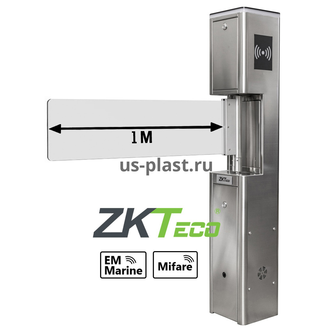 ZKTeco SBT2011S 1000mm [EM/MF] (НЕРЖ) распашной турникет (электронная проходная) с контроллером и считывателями RFID карт
