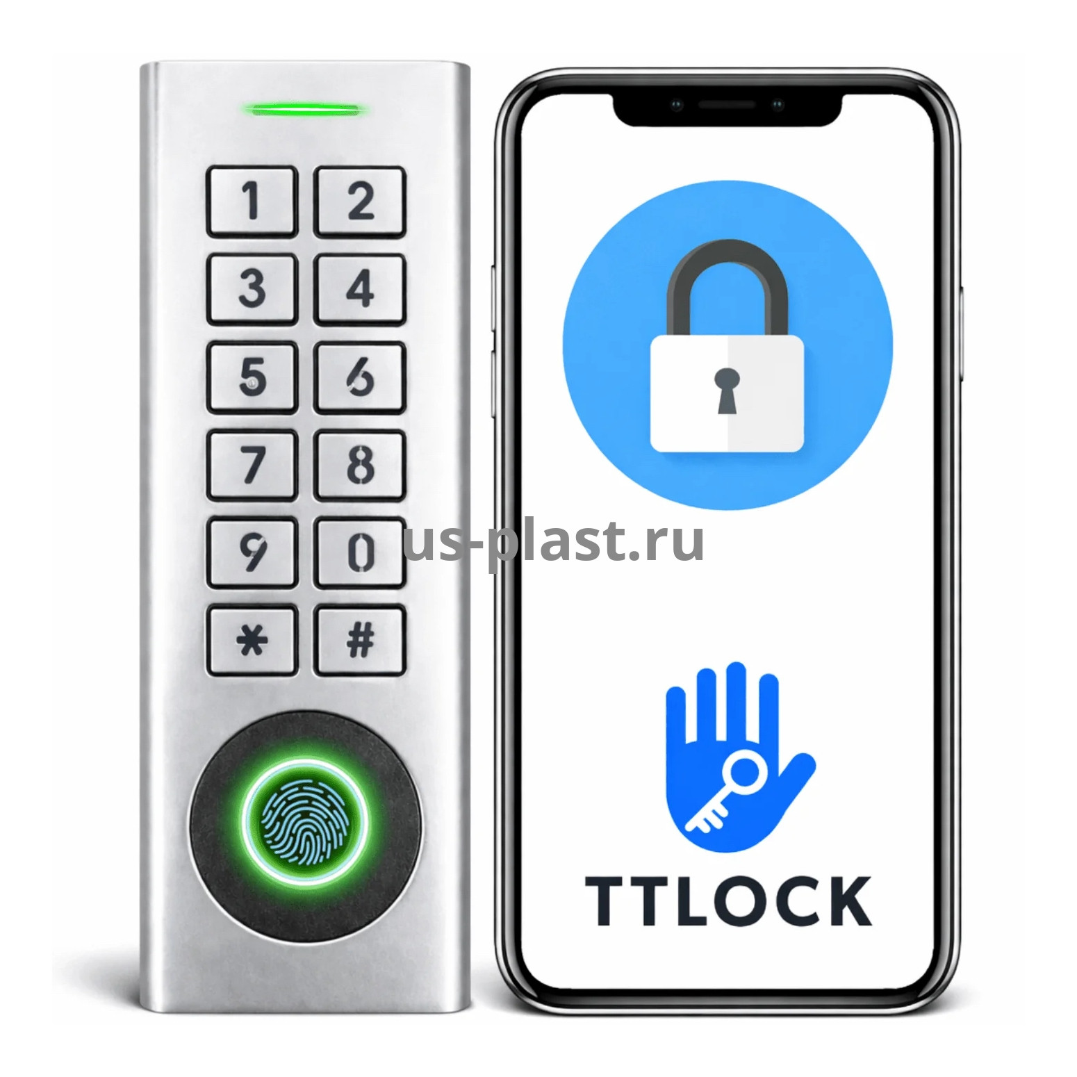 TTLock SF12 (Wi-Fi) биометрический контроллер доступа по отпечатку пальца, карте Mifare и паролю. Фото N7