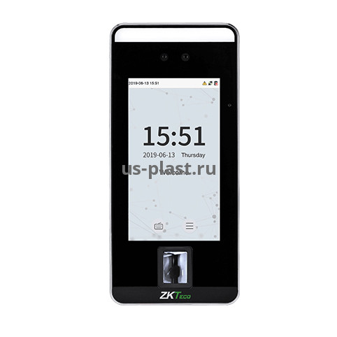 ZKTeco SpeedFace-V5L [EM] [Wi-Fi] [PALM] терминал распознавания лиц, ладони, отпечатков пальцев и карт доступа. Фото N2