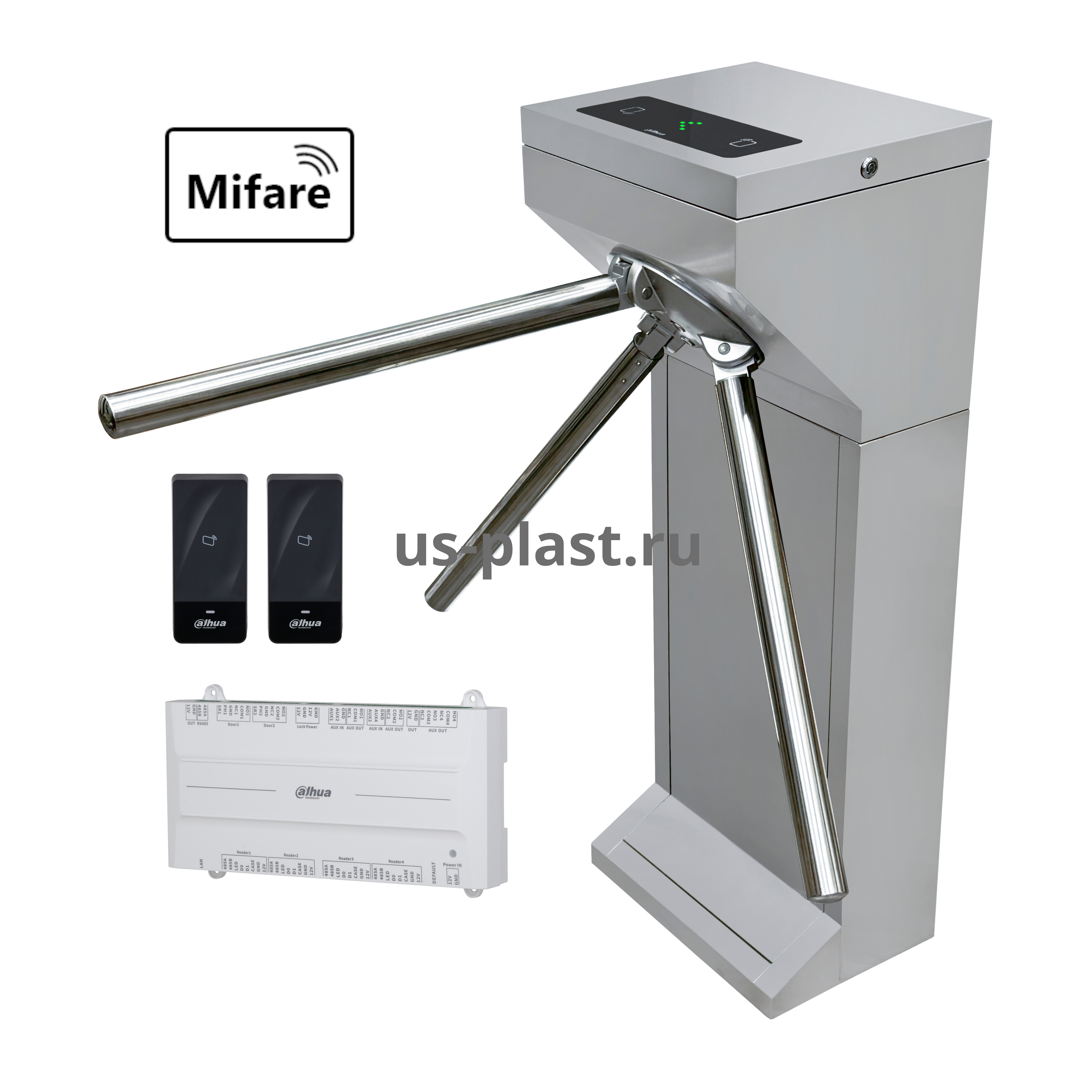 Dahua DHI-ASGG120F [MF] комплект-турникета (электронная проходная) с контроллером и RFID считывателями MIFARE