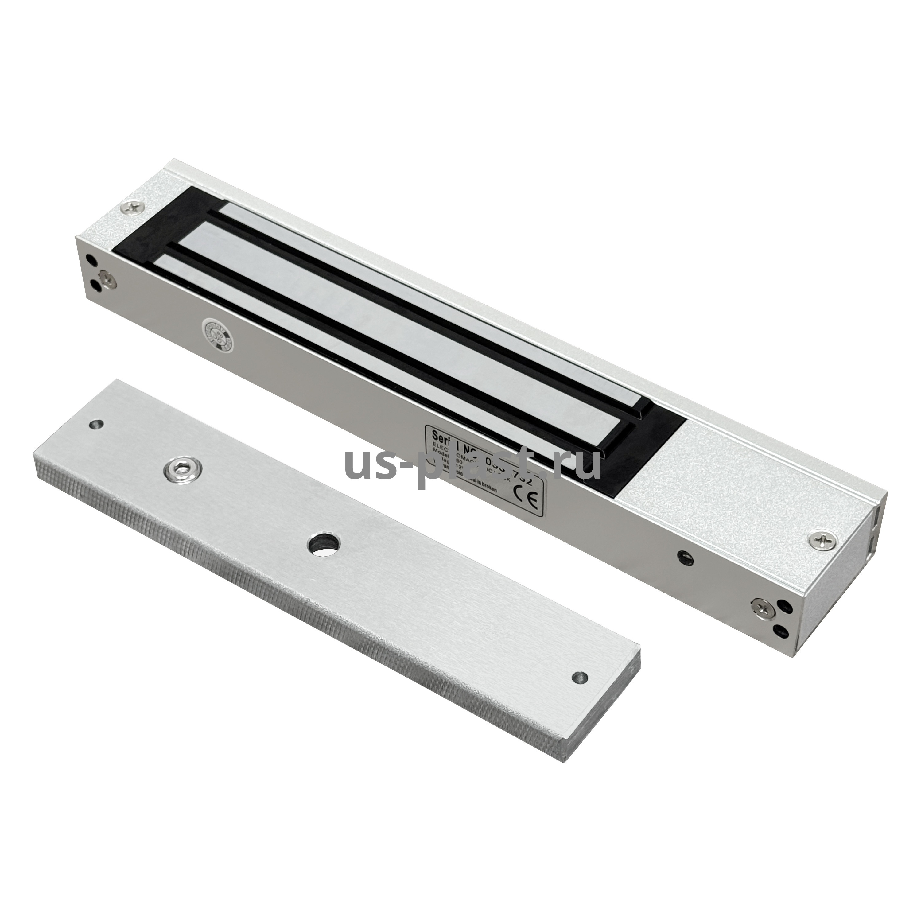 Накладной электромагнитный замок EL-600S (Silver) с силой удержания 280 кг. Фото N4