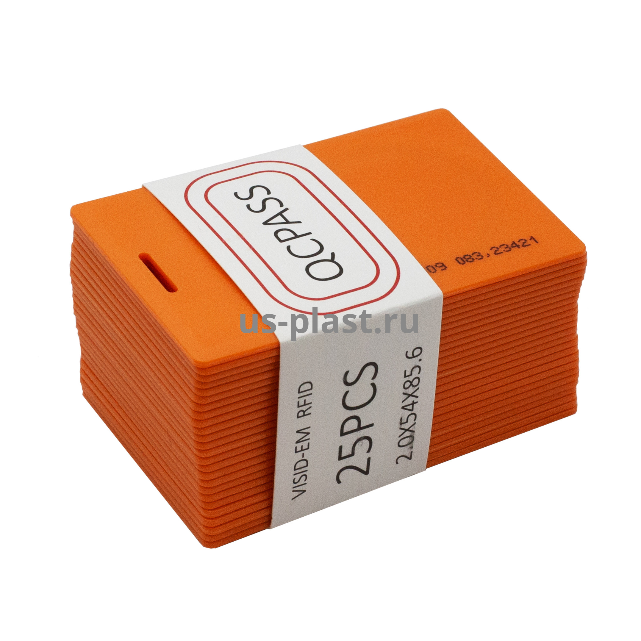 RFID карта EM-Marine Clamshell ORANGE (толстая) с номером. Фото N2