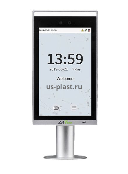 ZKTeco FaceDepot-7BL [CH] [EM] [FP] [PALM] терминал доступа с идентификацией по лицу, ладони, отпечатку пальца и кронштейном на турникет. Фото N4