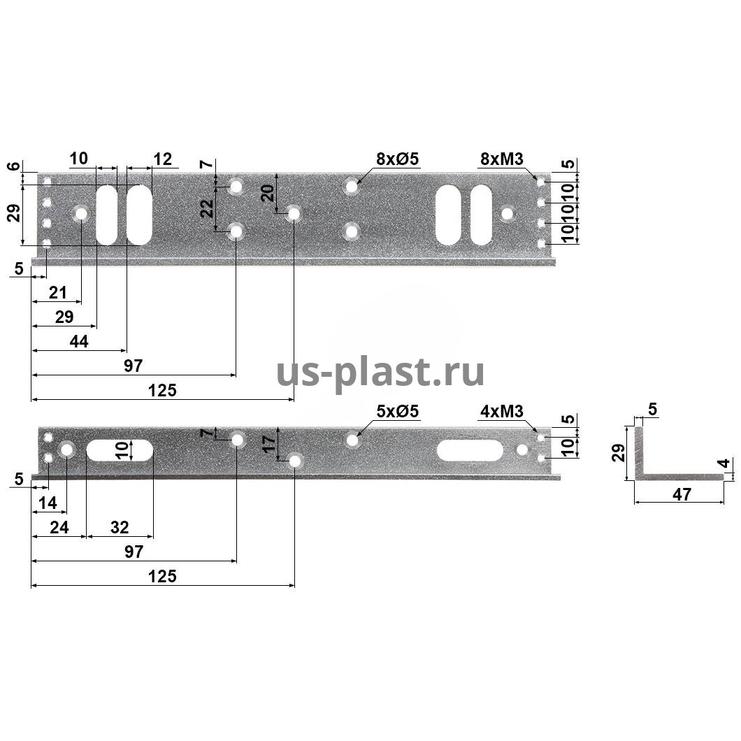 Dahua DHI-ASF280L-V1, уголок монтажный для электромагнитного замка. Фото N2
