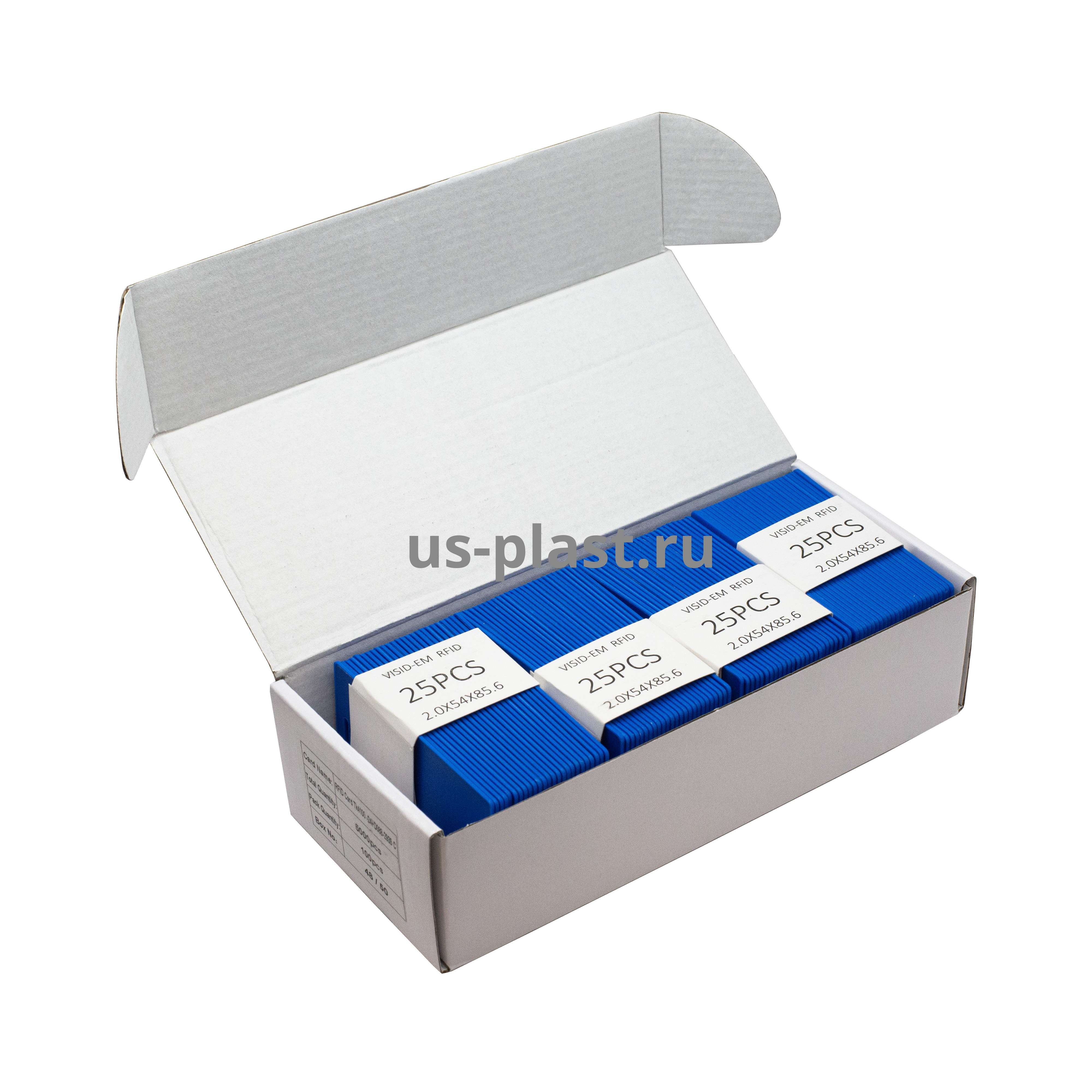 RFID карта EM-Marine Clamshell BLUE (толстая) с номером. Фото N3