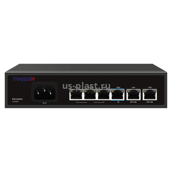 TRASSIR TR-NS1206-65-4PoE неуправляемый PoE-коммутатор