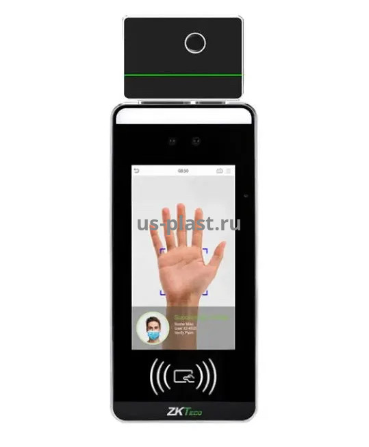ZKTeco SpeedFace-V5L-RFID [TI] [MF] терминал с распознаванием лиц, ладоней и измерением температуры тела. Фото N2