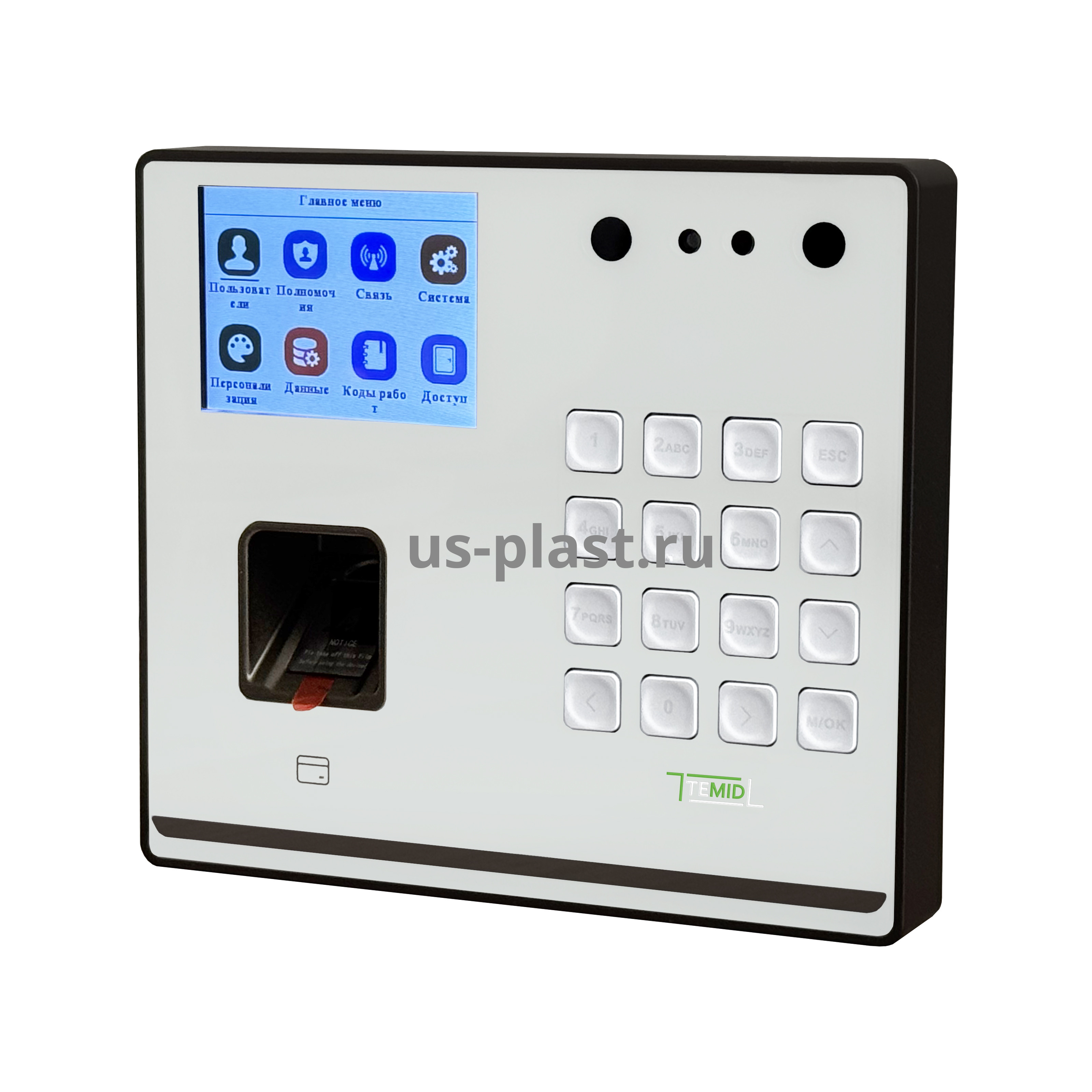 SenseFace M2F-LR [EM] [Wi-Fi] WHITE терминал учета рабочего времени с распознаванием лиц, отпечатков пальцев и карт доступа. Фото N3