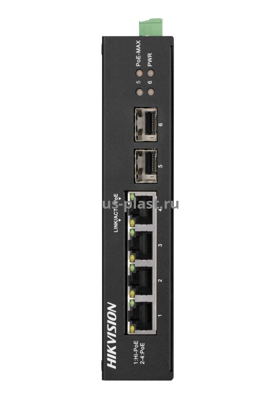 Hikvision DS-3T0506HP-E/HS неуправляемый PoE-коммутатор
