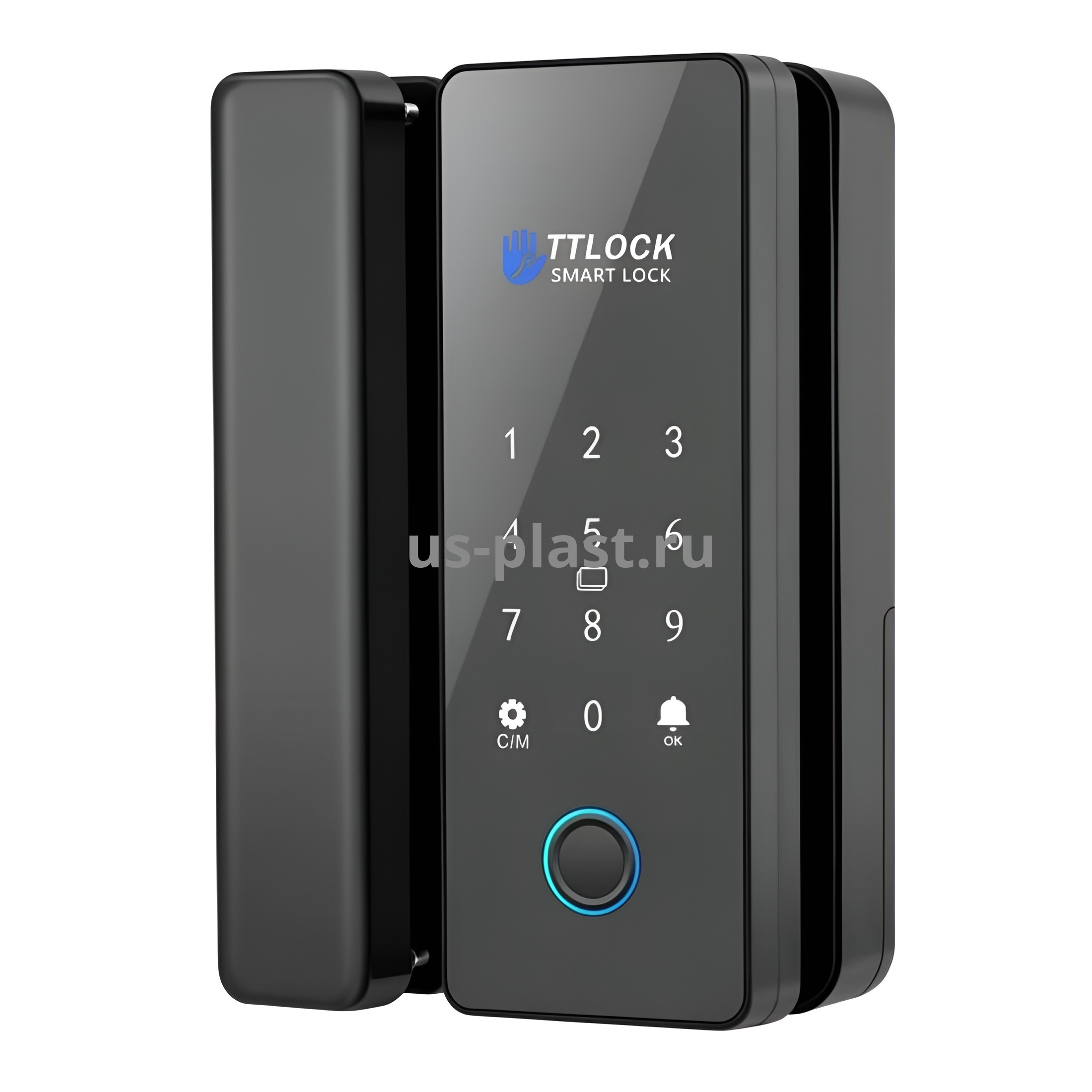 TTLock K190 (BLE) электронный биометрический замок для стеклянной двери. Фото N2