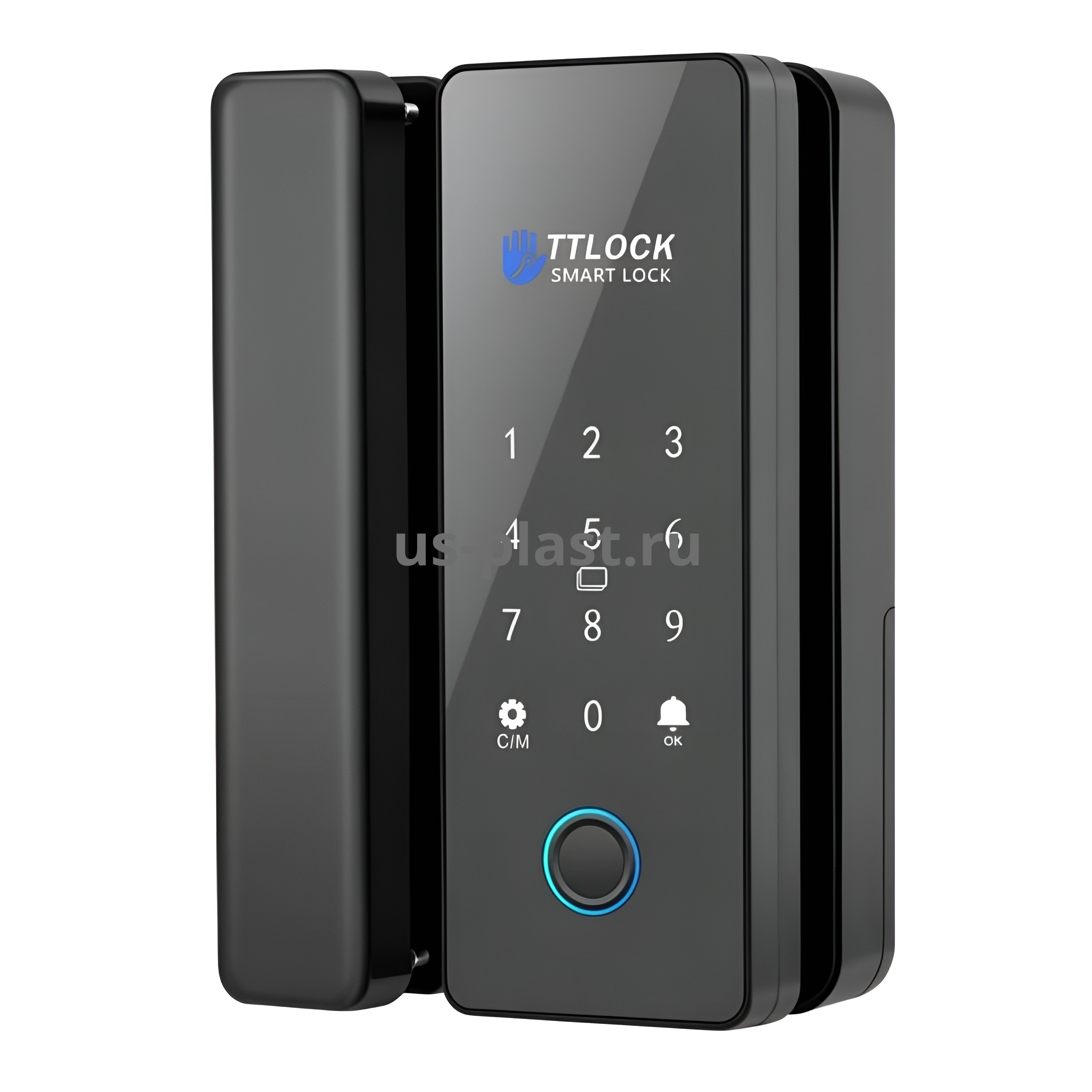 TTLock K190 (BLE) электронный биометрический замок для стеклянной двери. Фото N2