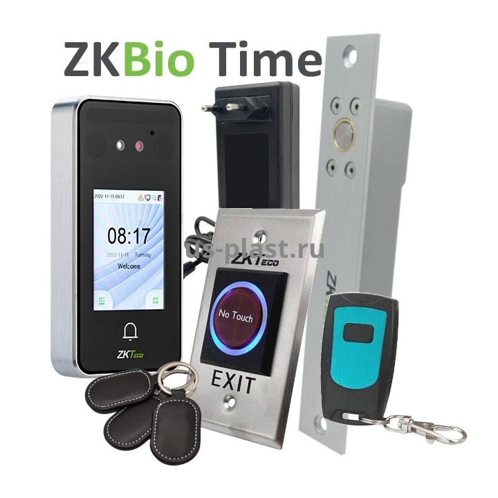 Комплект СКУД с учетом рабочего времени ZKTeco FACE-KIT с электромеханическим замком и пультом
