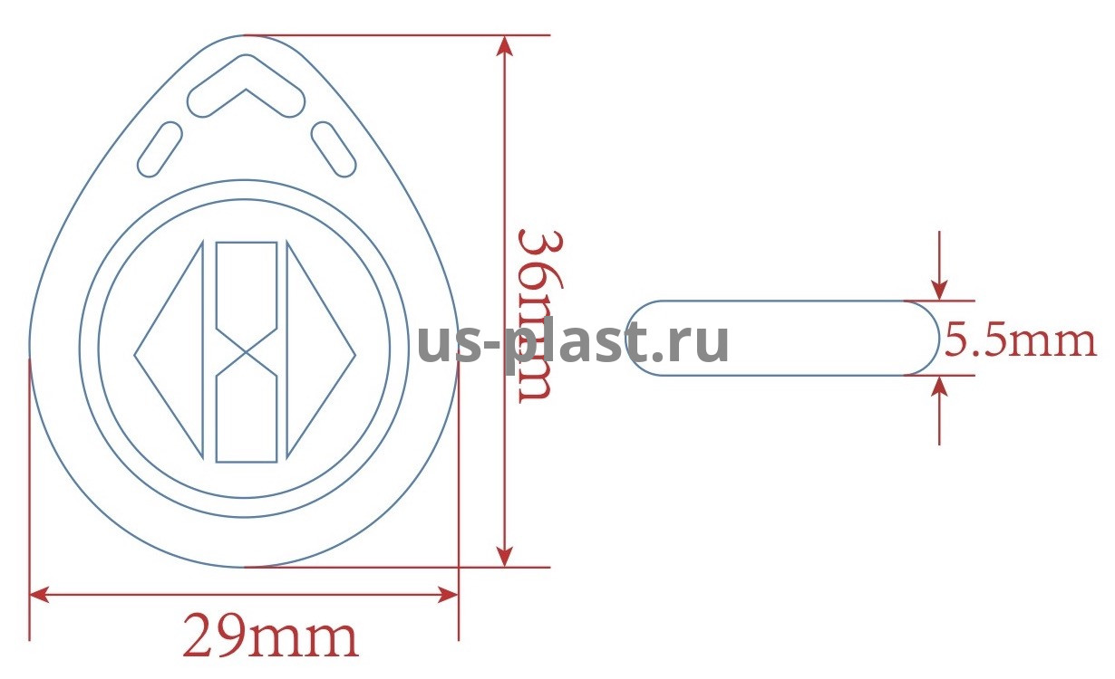 RFID брелок EM-Marine (KEY-EM) ЗЕЛЕНЫЙ. Фото N3
