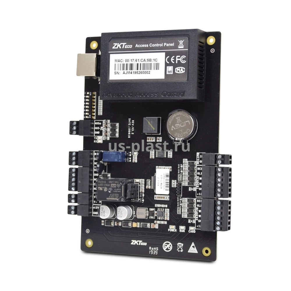 ZKTeco C3-100, сетевой контроллер СКУД для одной двери (двухсторонний доступ). Фото N2