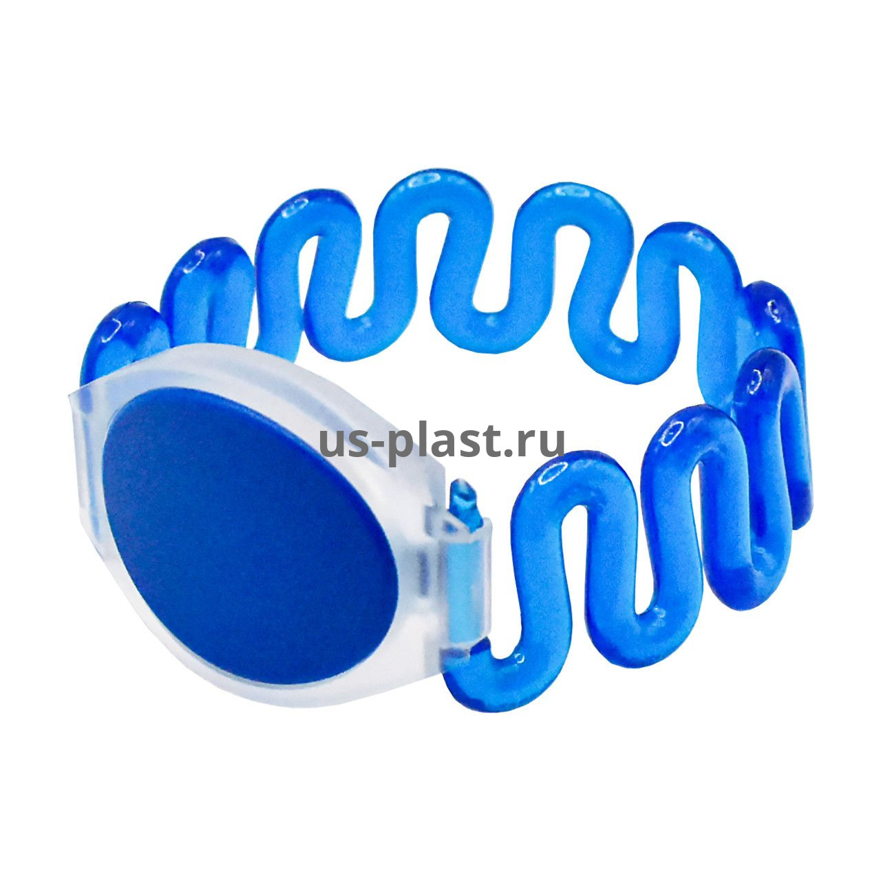 Перезаписываемый RFID браслет T5577 (TEMIC) СИНИЙ, пружинный